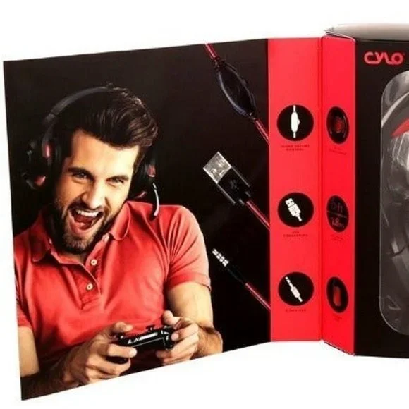 Cylo Ultra Pro Gaming Headphone Multi-Platform LED Lights Build~in Mic Headset - Picture 2 of 13